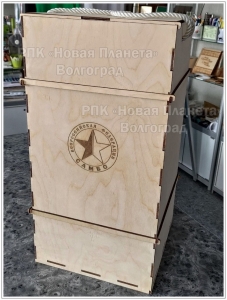 ИЗГОТОВЛЕНИЕ КОРОБОК ИЗ БЕРЁЗОВОЙ ФАНЕРЫС ГРАВИРОВКОЙ ВАШЕГО ЛОГОТИПА, РИСУНКА